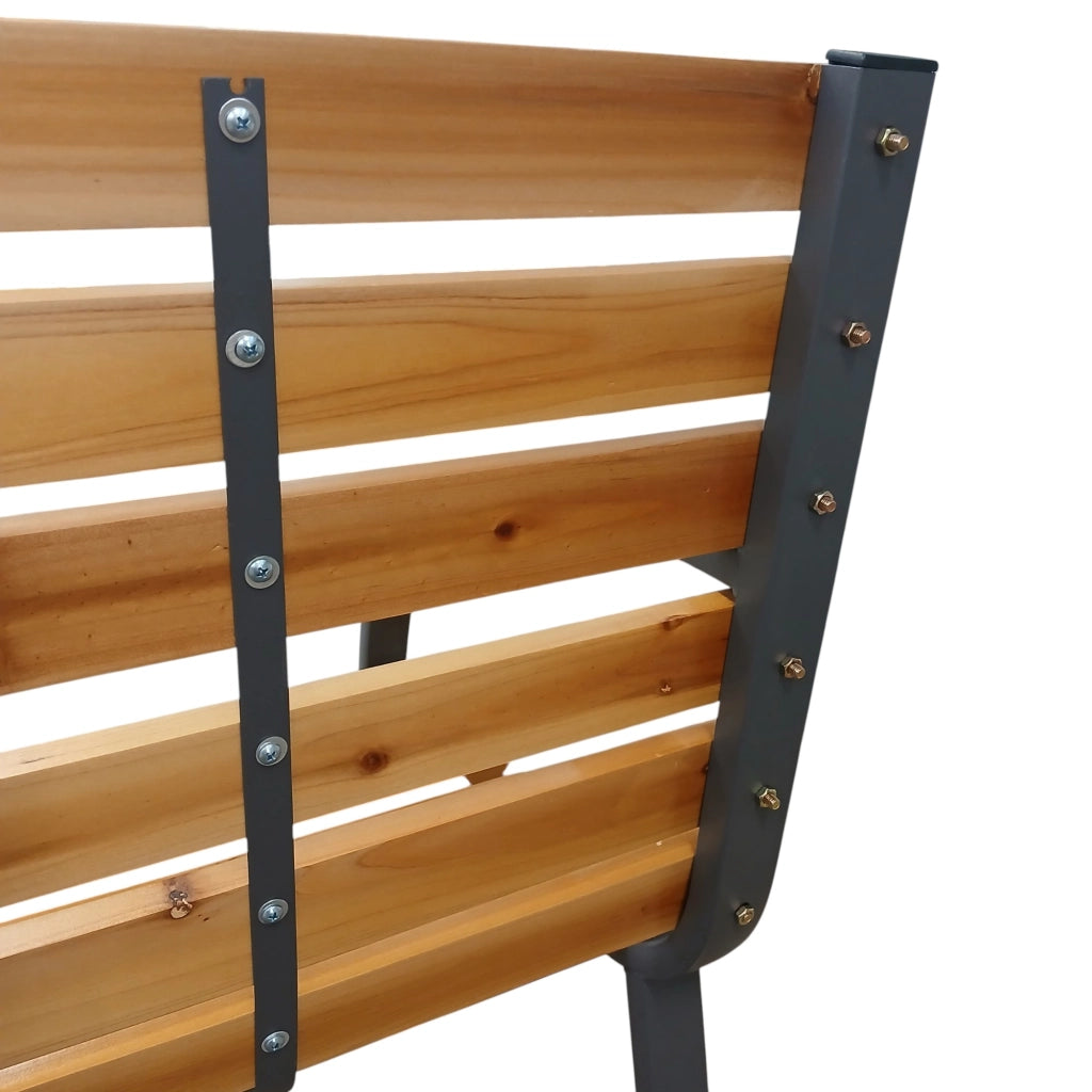 PANCHINA NEW YORK 120X62XH82CM LEGNO E METALLO