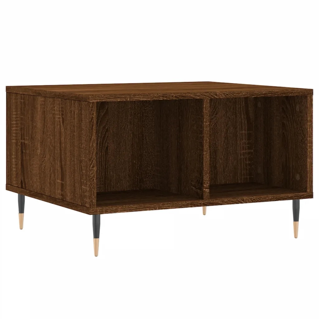 Tavolino da Salotto-Tavolino da soggiorno-Tavolo Rovere Marrone 60x50x36,5 cm in Multistrato 325272