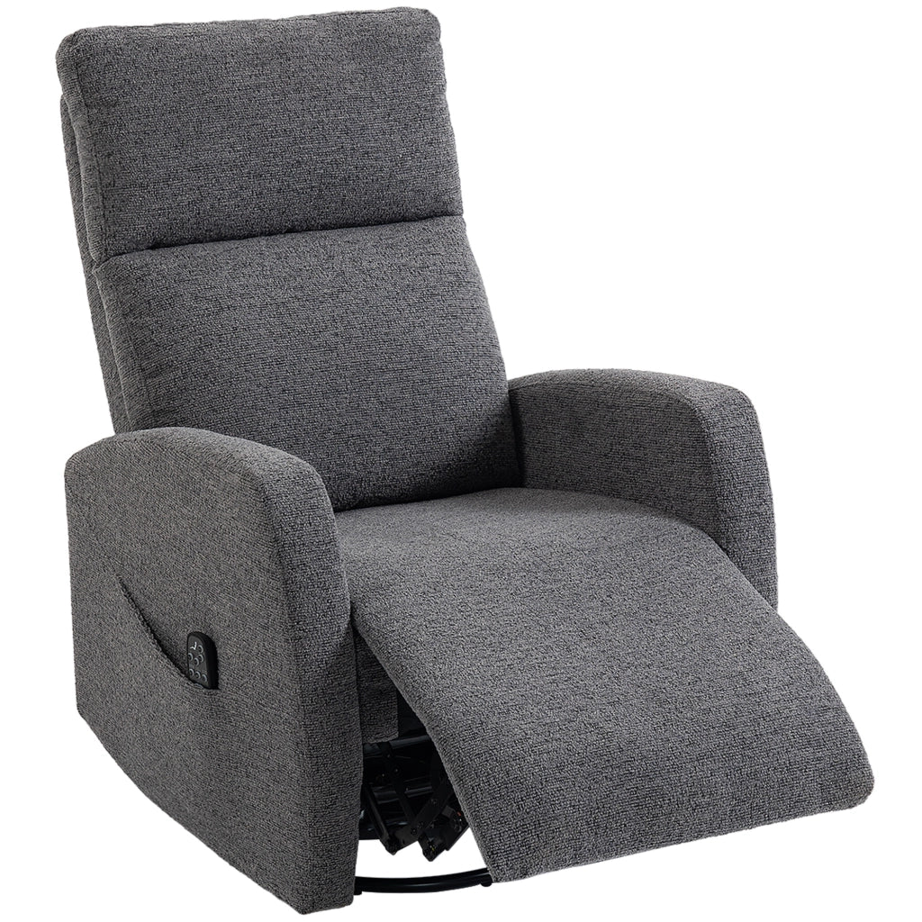 Poltrona Massaggiante Elettrica Reclinabile Girevole ¨C Zephmum ¨C Grigio Scuro