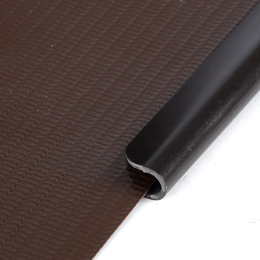 Frangivista Recinzione in PVC, Telo Oscurante per Balcone 19cm x 35m, Strisce Protezione della Privacy per Giardino Incluse 25 clip di fissaggio, Marrone