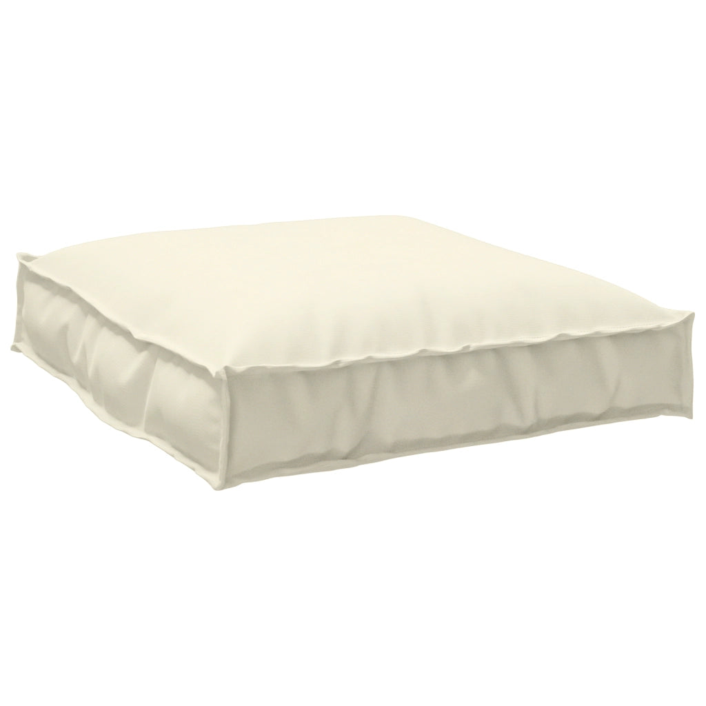 Set di Cuscini per Pallet 2 Pezzi Crema Tessuto Oxford