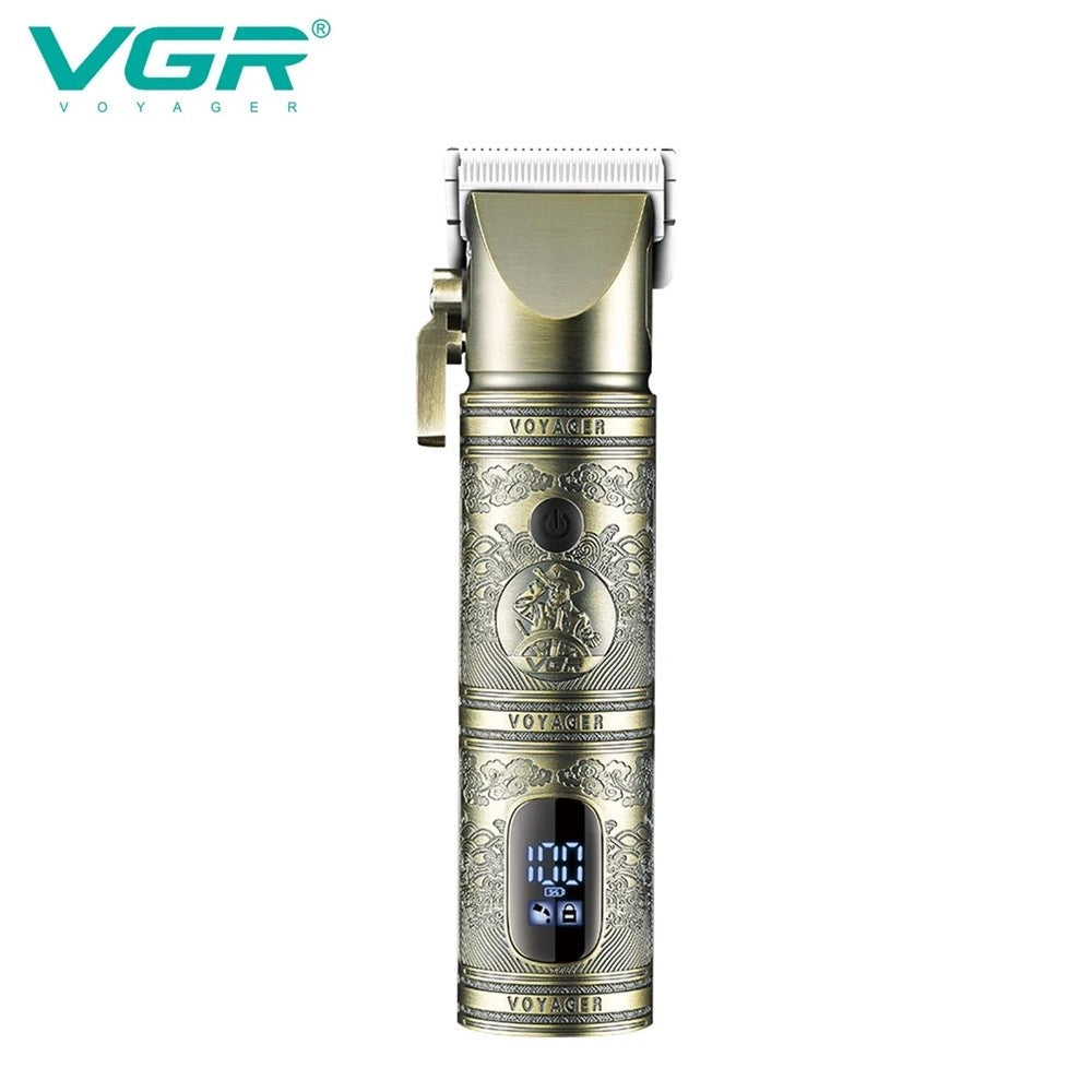Trade Shop - Rasoio Professionale Tagliacapelli Display Led Senza Fili Ricaricabile Vgr V-697 -