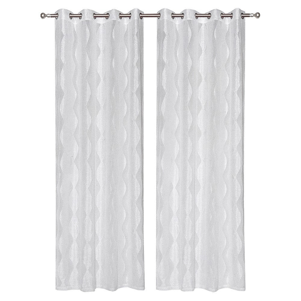 Tende Finestre Porte Interno Elegante Chic Tessuto Strass Brillantini Coppia 2 pz Beige 140x280 Cm