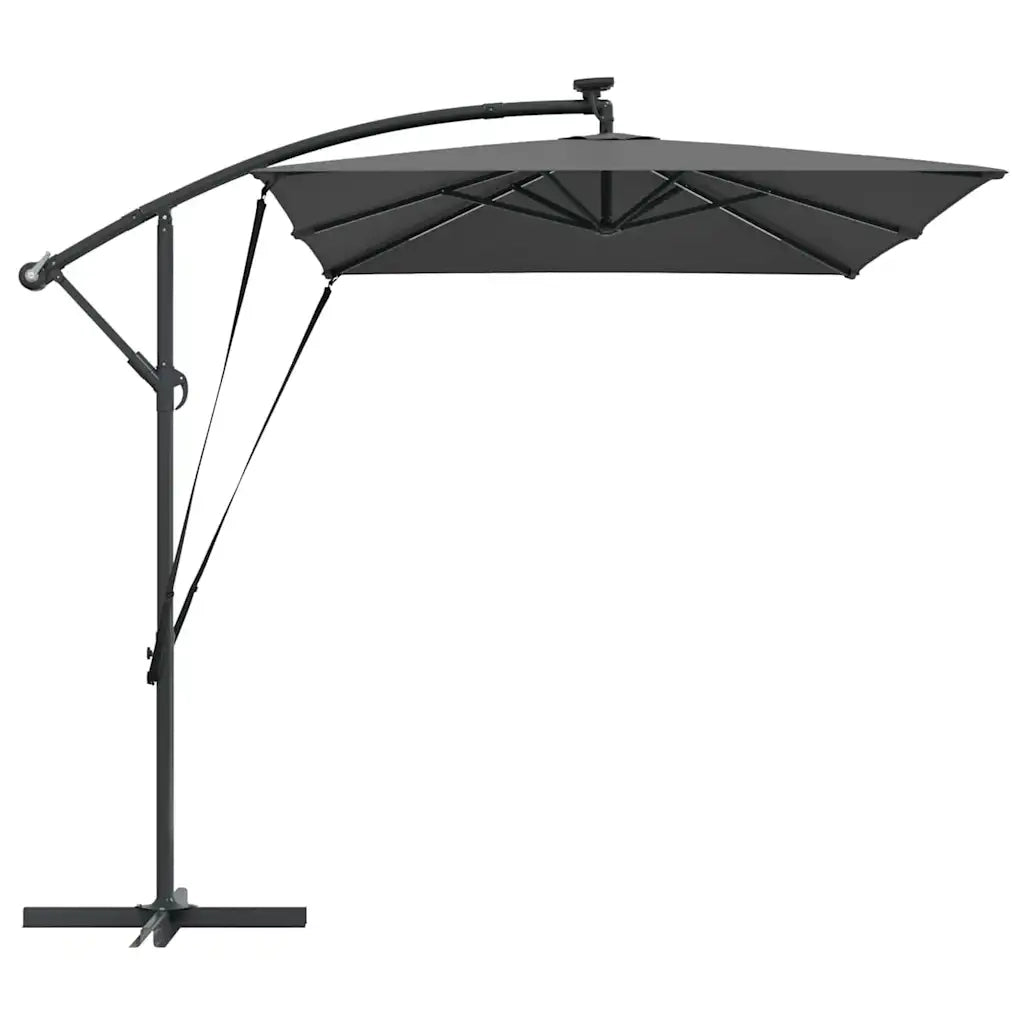 Ombrellone Antracite 294 x 200 x 270 cm Poliestere e Alluminio 42003393