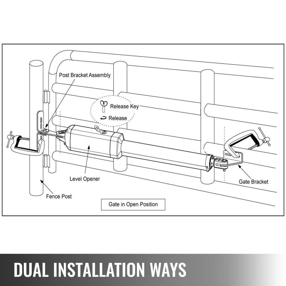 Double Swing Gate Opener Garage Door Drive 300kg 2.74m