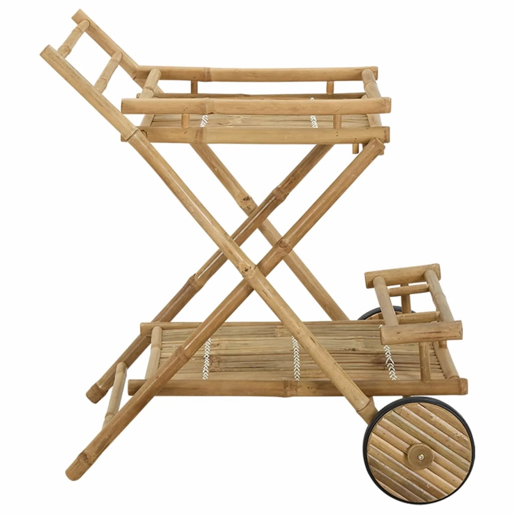 Carrello da servizio con ruote Naturale 79 x 67,5 x 84 cm Bambù 42028068