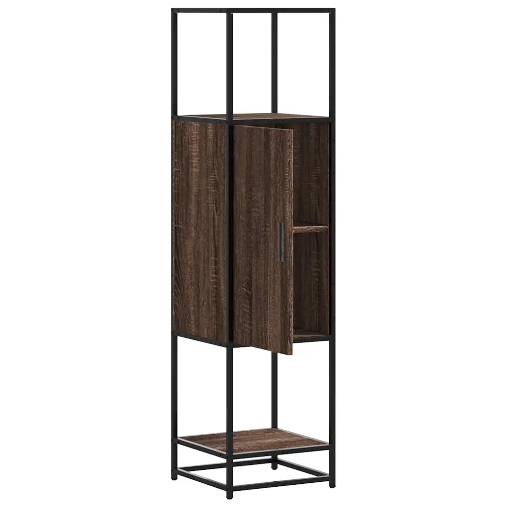 Credenza Rovere Marrone 35,5x35x139cm Legno Multistrato Metallo 849038