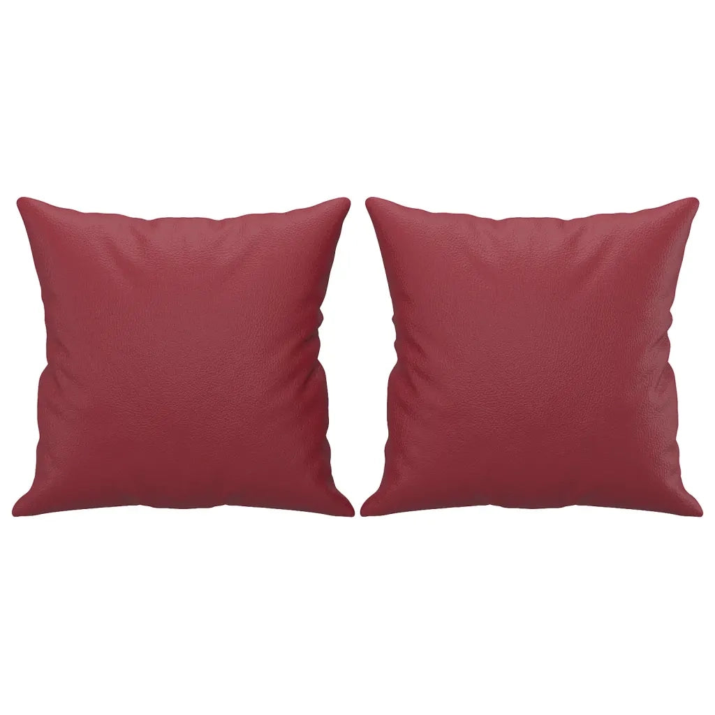 Divano a 2 Posti con Cuscini-Sofa 2 Posti con Cuscini Rosso Vino 120 cm in Similpelle 736770