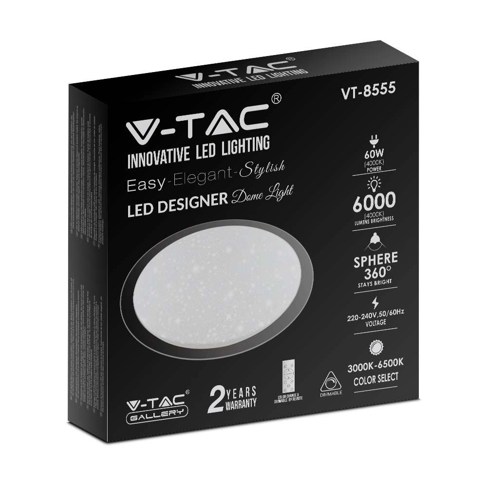 Plafoniera LED V-TAC VT-8555 60W 6000lm CCT telecomando