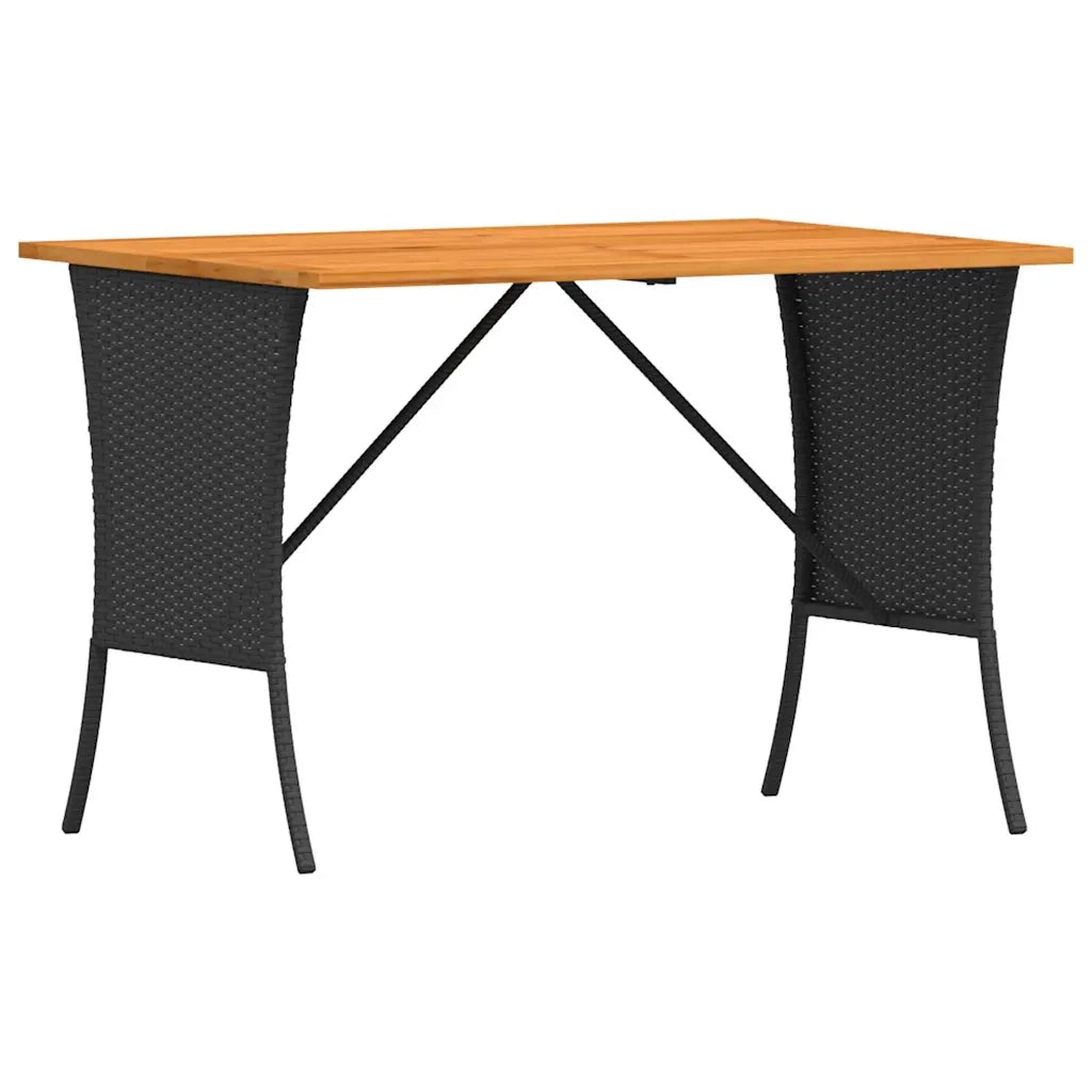 Set Divani da Giardino 4 pz con Cuscini Forma L Polyrattan Nero
