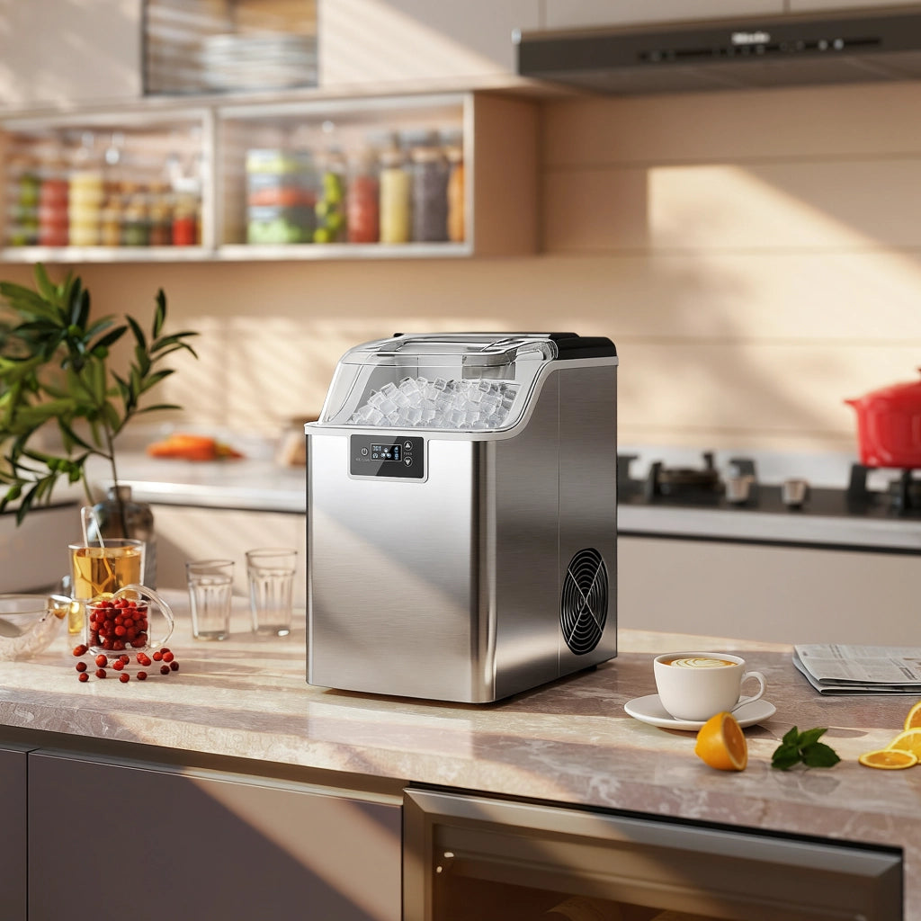 Macchina per Ghiaccio ¨C zephmum ¨C Argento 2.1L 20kg/24h