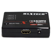 Trade Shop - Switch Hdmi 3d 3 Ingressi 1080p Con Telecomando Per Tv Ps3 Xbox Dvd Maxtech Dk-303 -