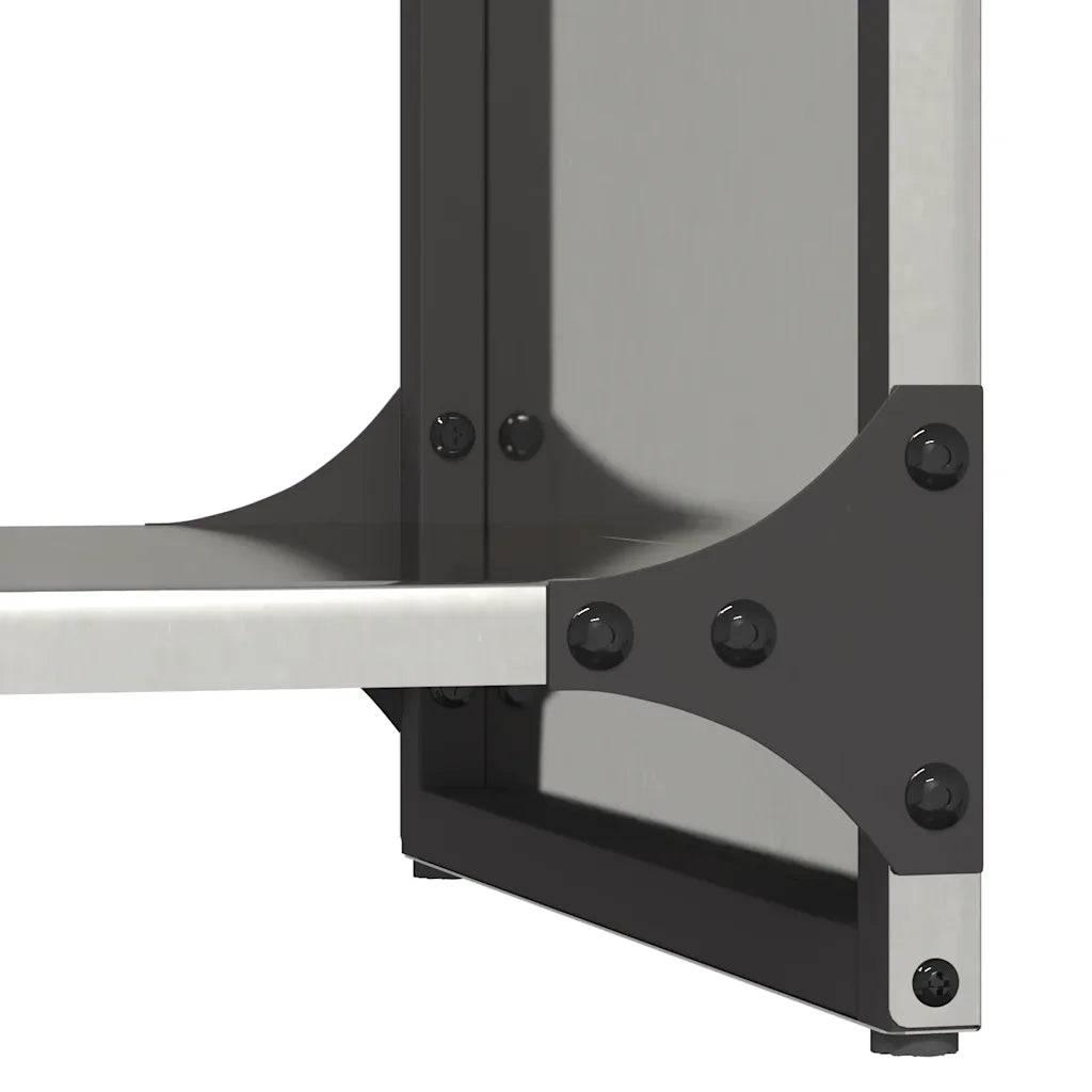 Rastrelliera per Legna da Ardere 40x30x80 cm in Acciaio Inox 864235