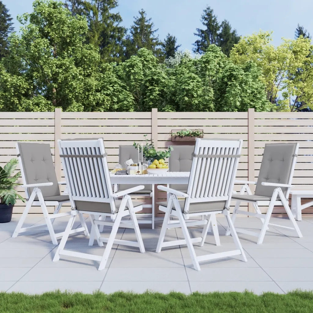 Cuscini per Sedie 6 pz | Cuscini per sedie Grigi 120x50x3 cm in Tessuto