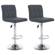 Sgabelli da Bar 2 pz Grigi in Similpelle  cod mxl 55824