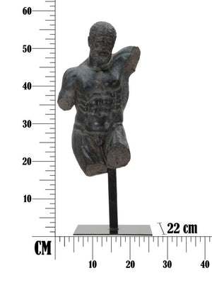 Scultura Museum Man 26x22x57,5 cm in Poliresina e Ferro Nero