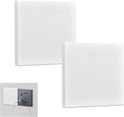 Pannelli di copertura per interruttori (2 pezzi) 86 x 86 cm - Copertura per prese di corrente - Bianco - Adatto per prese di corrente non utilizzate o interruttori