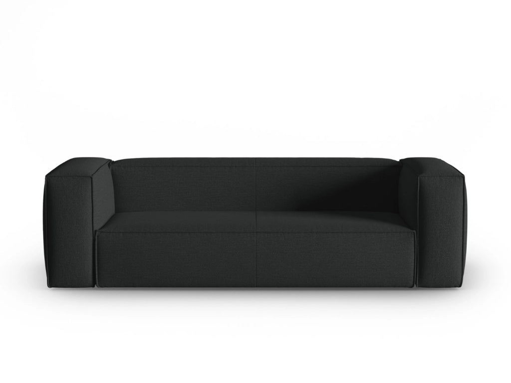 Cosmopolitan Design - Divano "Mackay" 4 posti in velluto strutturato antracite 