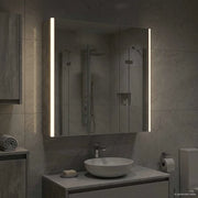 Mobiletto per specchio da bagno Grigio cemento