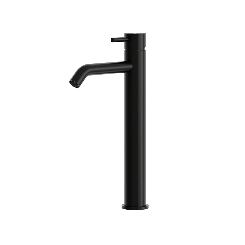 SINED Rubinetto miscelatore lavabo nero in acciaio inox 316L resistente alla corrosione con design moderno e struttura alta per installazione lavabo RUBINETTO-LAVABO-LEVANTE-ALTO-NERO