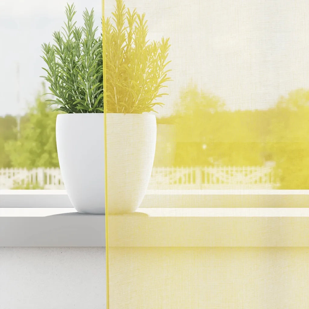 Tende in Voile con Occhielli 2 pz Giallo 4102133
