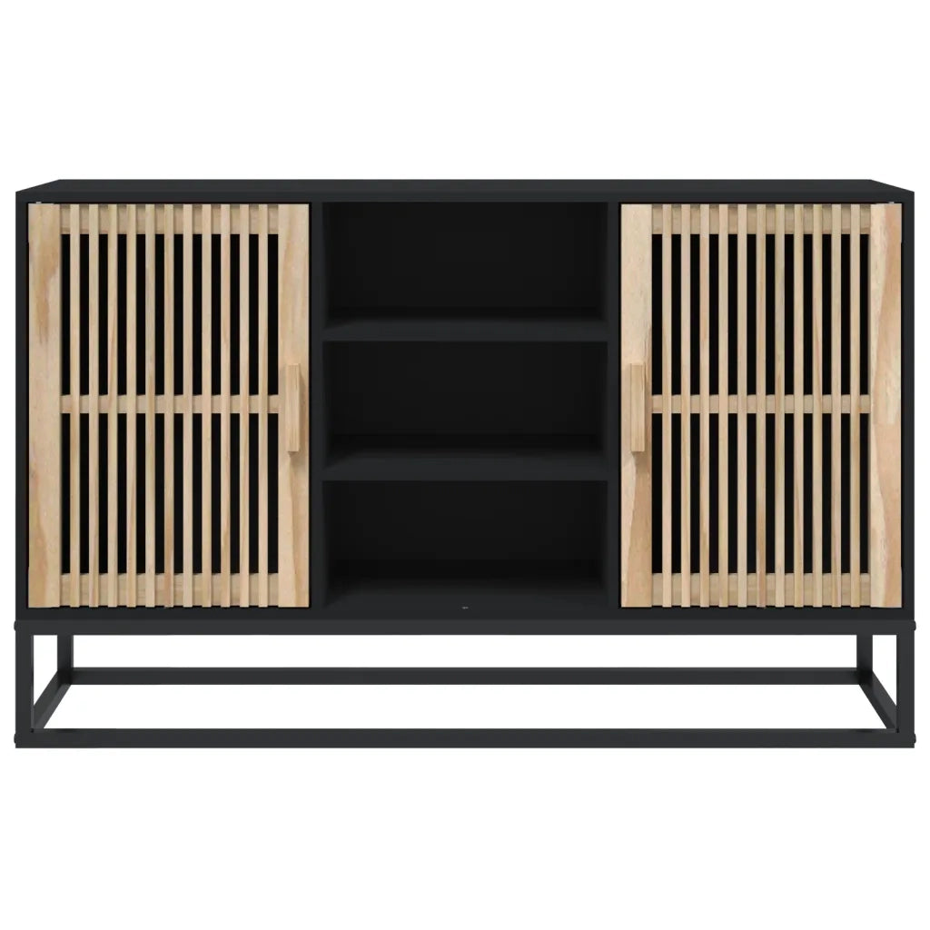 Credenza | Madia | Buffet da pranzo | Armadio da pranzo Nera 105x30x65 cm in Legno Multistrato