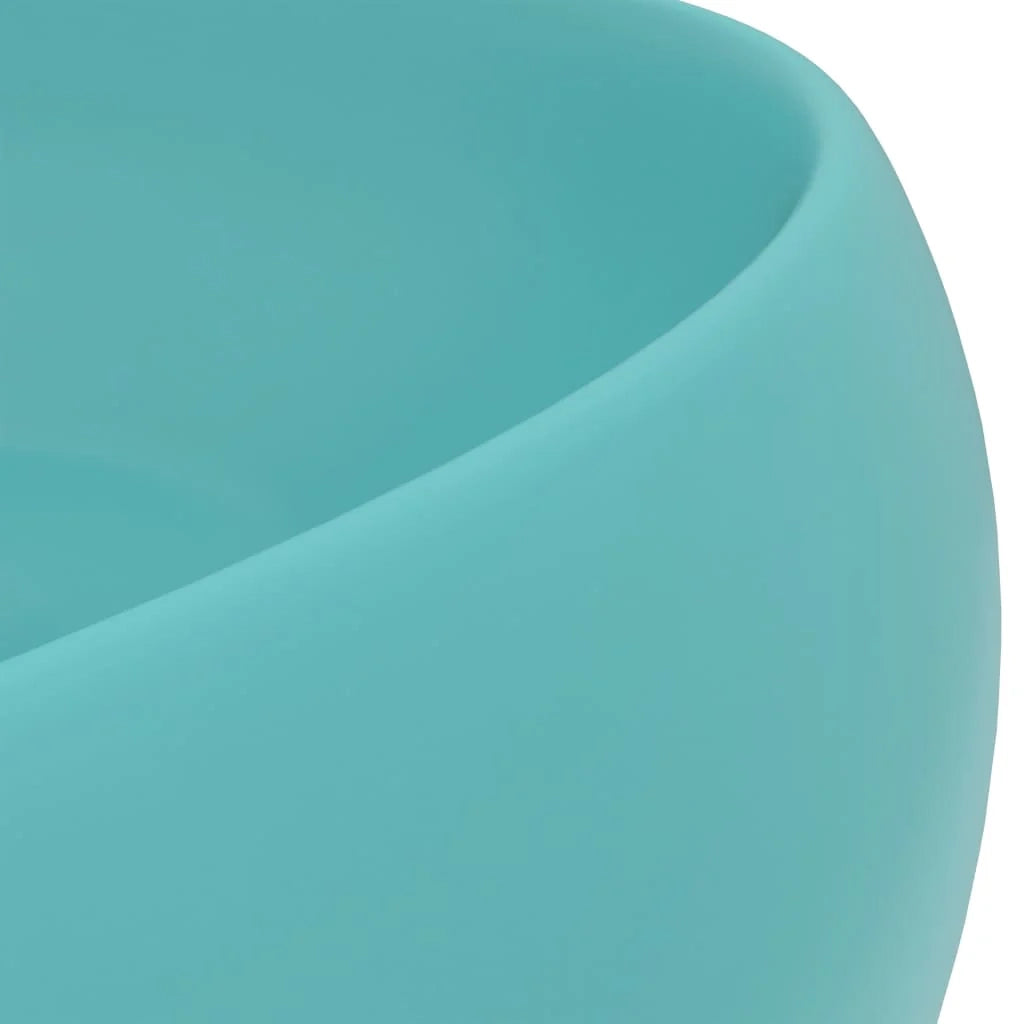 Lavabo rotondo di lusso 40x15 cm in ceramica verde chiaro opaco 02_0002744