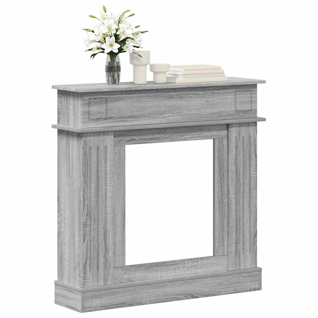 Cornice per camino Sonoma grigio 102 x 26 x 100 cm 8006648