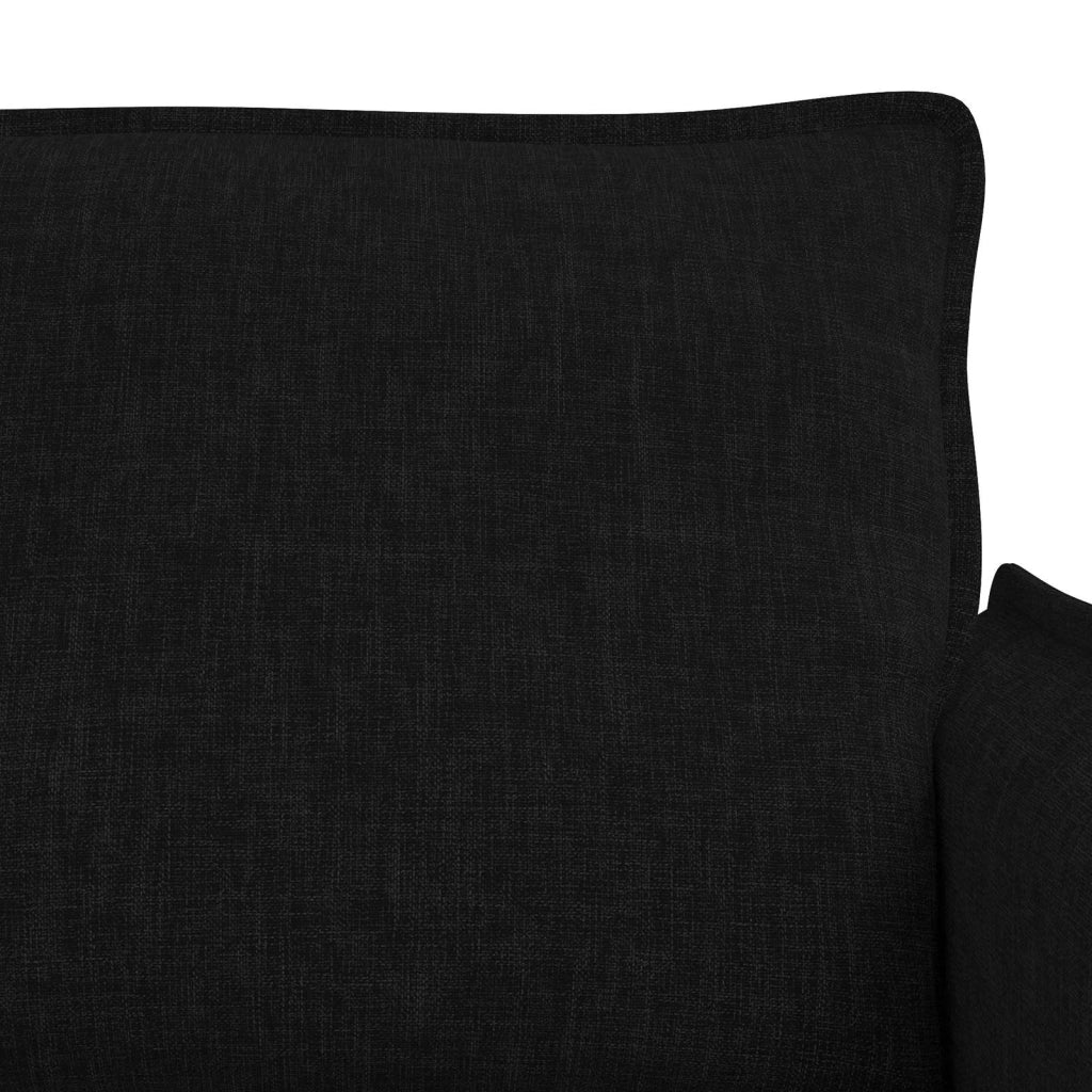 Set di divani 2 pcs Nero 136 x 82 x 85 cm Tessuto