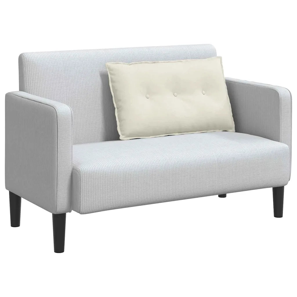 Cuscino per Schiena Crema 80 x 50 cm Tessuto in Cords