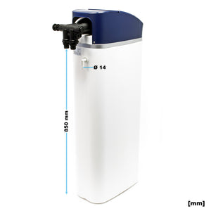 NW-SOFT-R2 Addolcitore d'acqua 2000 l/h con serbatoio salamoia da 10 kg e display