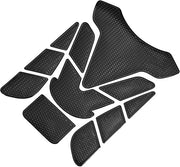 Tappo Benzina Sticker 3D - Protezione Sticker - Piastra di Protezione del Serbatoio - PVC Gomma - Resistente ai Contatti - Nero - 19,5 x 14,3 cm - Protezione del Serbatoio