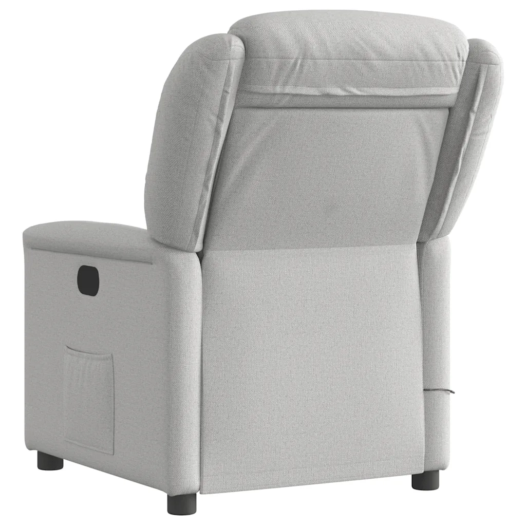 Poltrona Massaggiante Reclinabile Grigio Nuvola in Tessuto 4015615