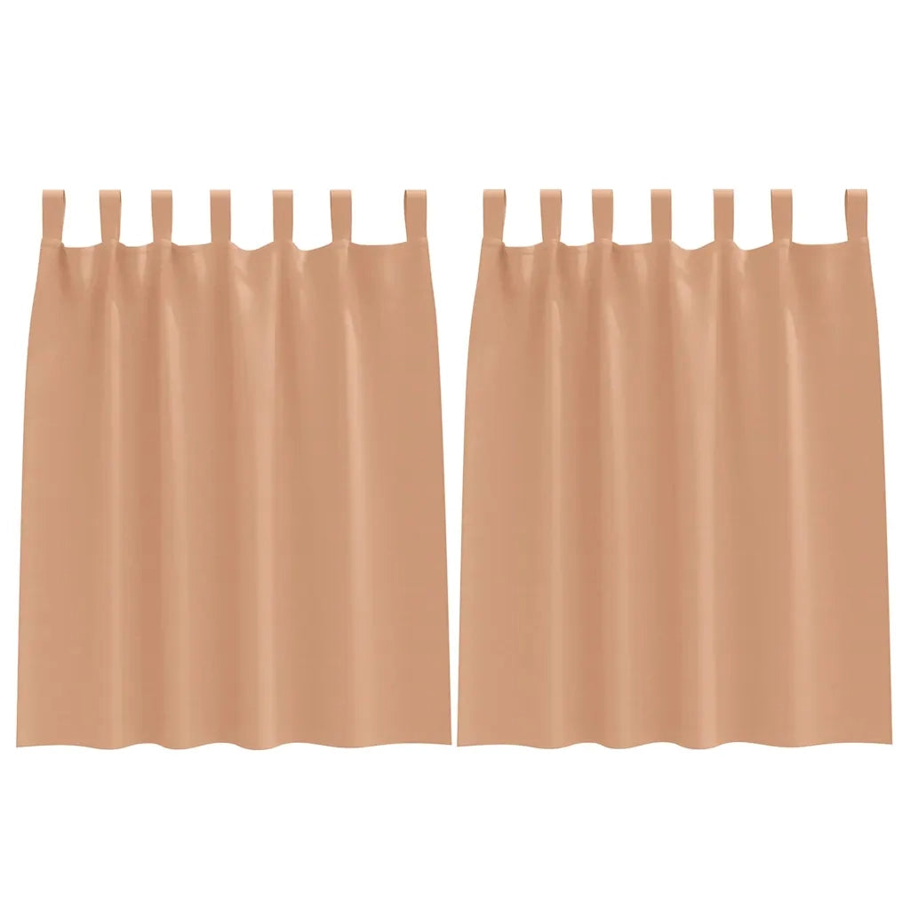 Tende Blackout con Anelli 2 pcs Marrone Chiaro 140 x 140 cm 4107588