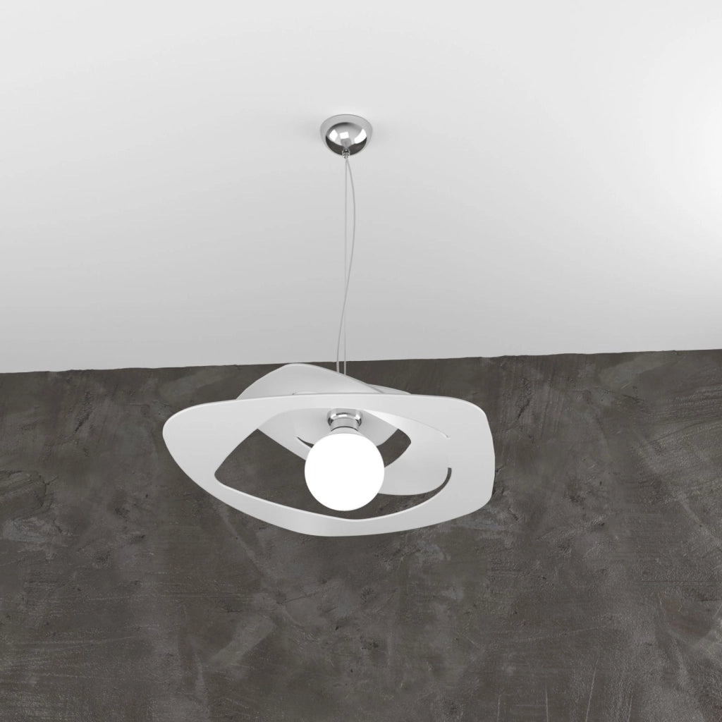 WARPED SOSPENSIONE D.50 CM. 1 LUCE BIANCO 1157-S50-BI