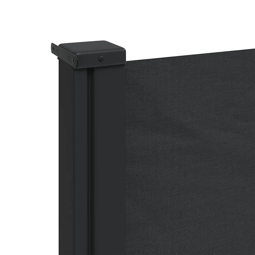 vidaXL Tenda da Sole Laterale Retrattile Nera 120x600 cm