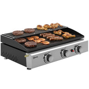 Barbecue a Gas 3 Bruciatori ¨C Xylo ¨C Acciaio Inox con Piastra Smaltata 62x44x21cm Nero
