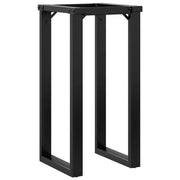 Set di 2 gambe per tavolo da pranzo a forma di O 40 x 40 x 73 cm stabili e robuste design industriale acciaio nero 02_0047222