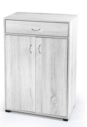 GAIA SCARPIERA CHIUSA A 5 RIPIANI IN LEGNO 63X33XH95 CM COLORE BIANCO