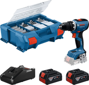 Bosch GSR 18V-65 Professional + Set 2×4,0 Ah Avvitatore Brushless 18V in Kit
