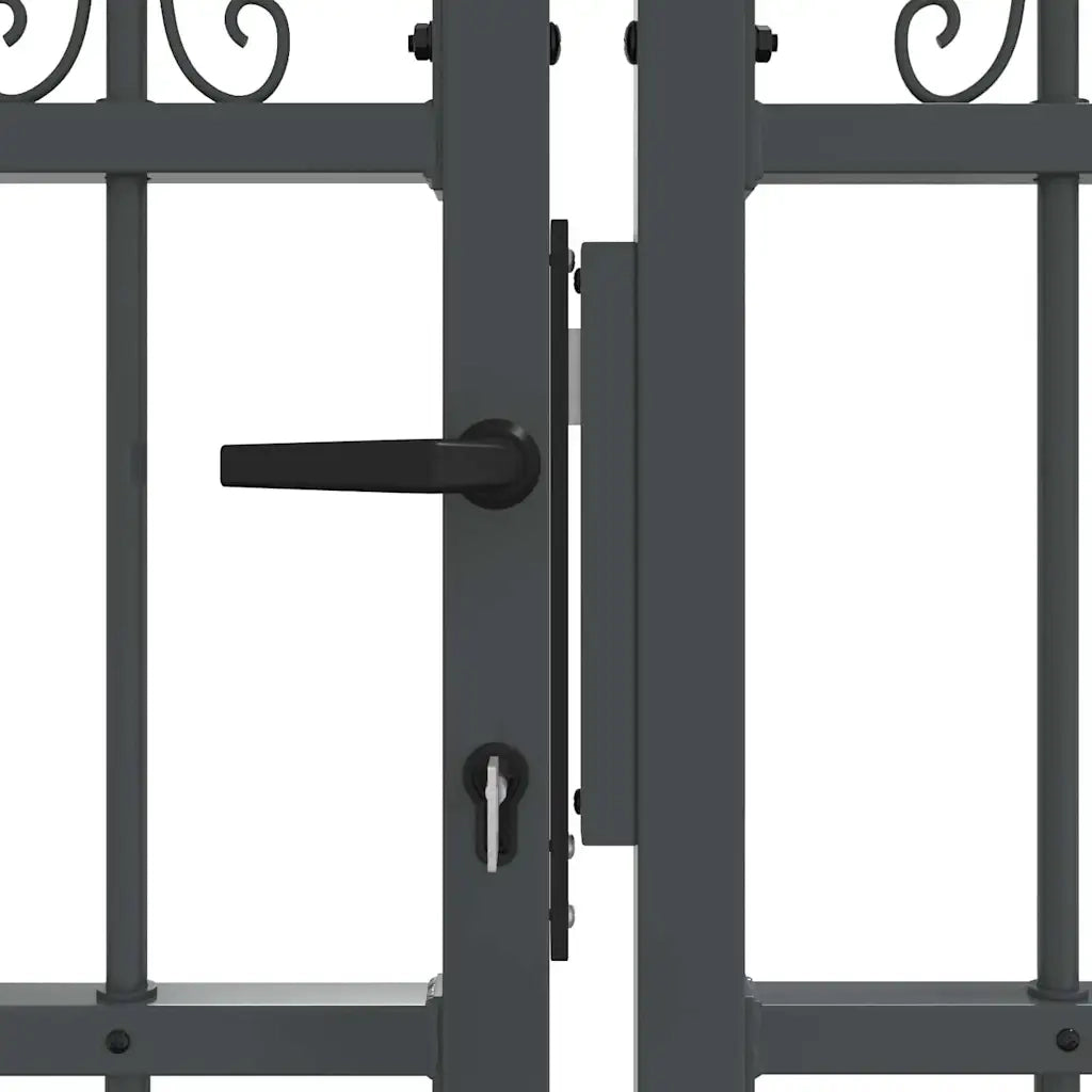 Cancello con Punta a Lancia KAMPEN 404 x 75 cm Acciaio Grigio