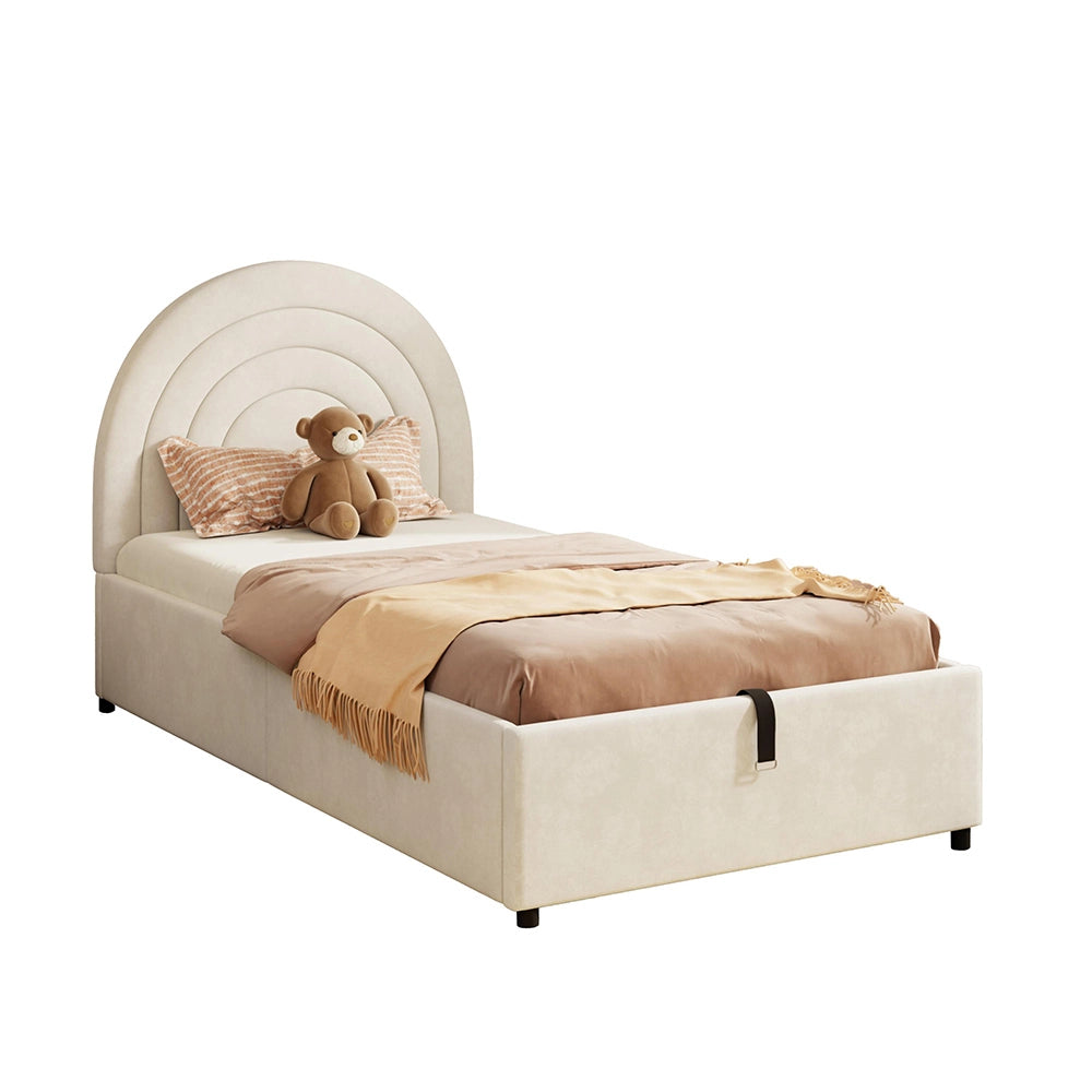 Letto bambino 90x200cm?- Xylo - velluto beige