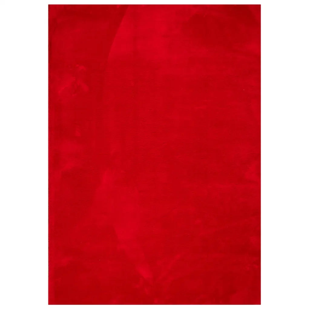 Tappeto a Pelo Corto HUARTE Morbido e Lavabile Rosso 200x280cm 375176