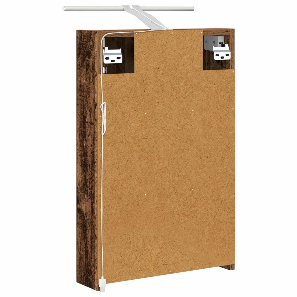 Mobiletto per specchio da bagno Legno vecchio 889037