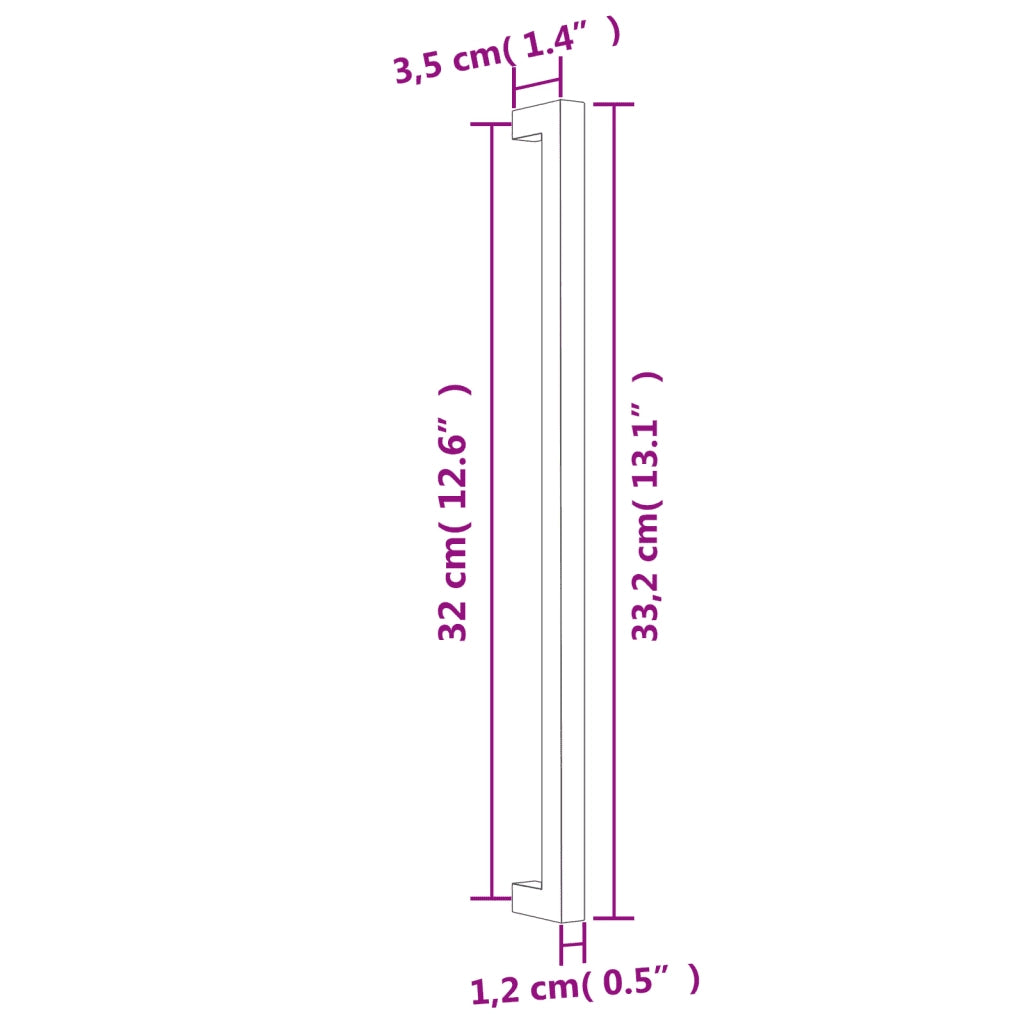 Maniglie per Mobili 10 pz Oro 320 mm in Acciaio Inox CFW7515513