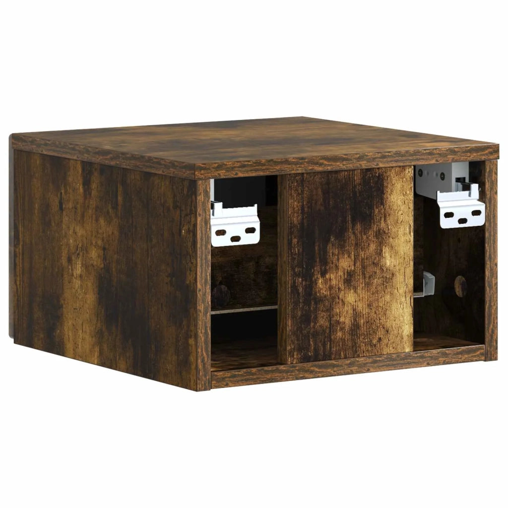 Mobiletto da notte a muro 2 pcs Rovere Fumo 33 x 34,5 x 20 cm 898436