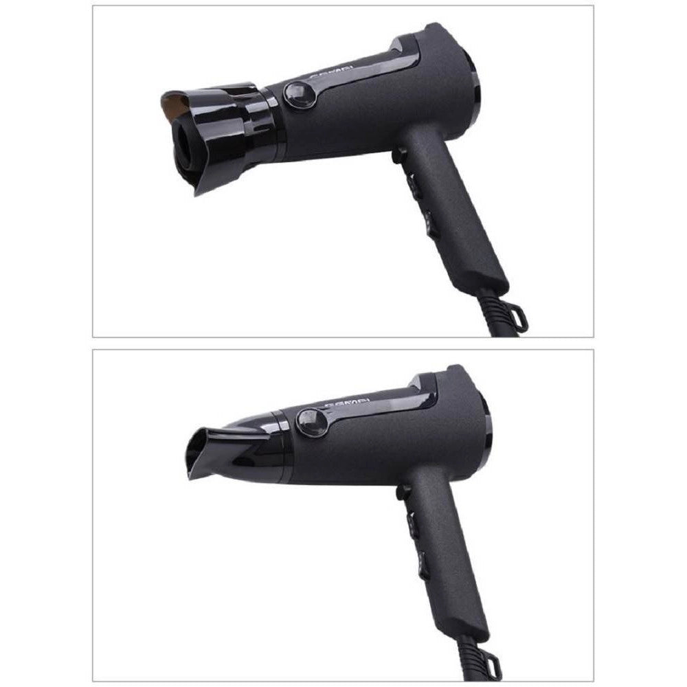 Trade Shop - Asciugacapelli 2000 Watt Gm-132 Professionale 3 Velocità Con Ugello Rotante Phon -