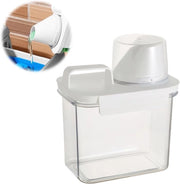 Dispensatore di detersivo a 1100 ml con misurino, contenitore multifunzione per polvere di detersivo, contenitore per il detersivo e il condizionante (M+)