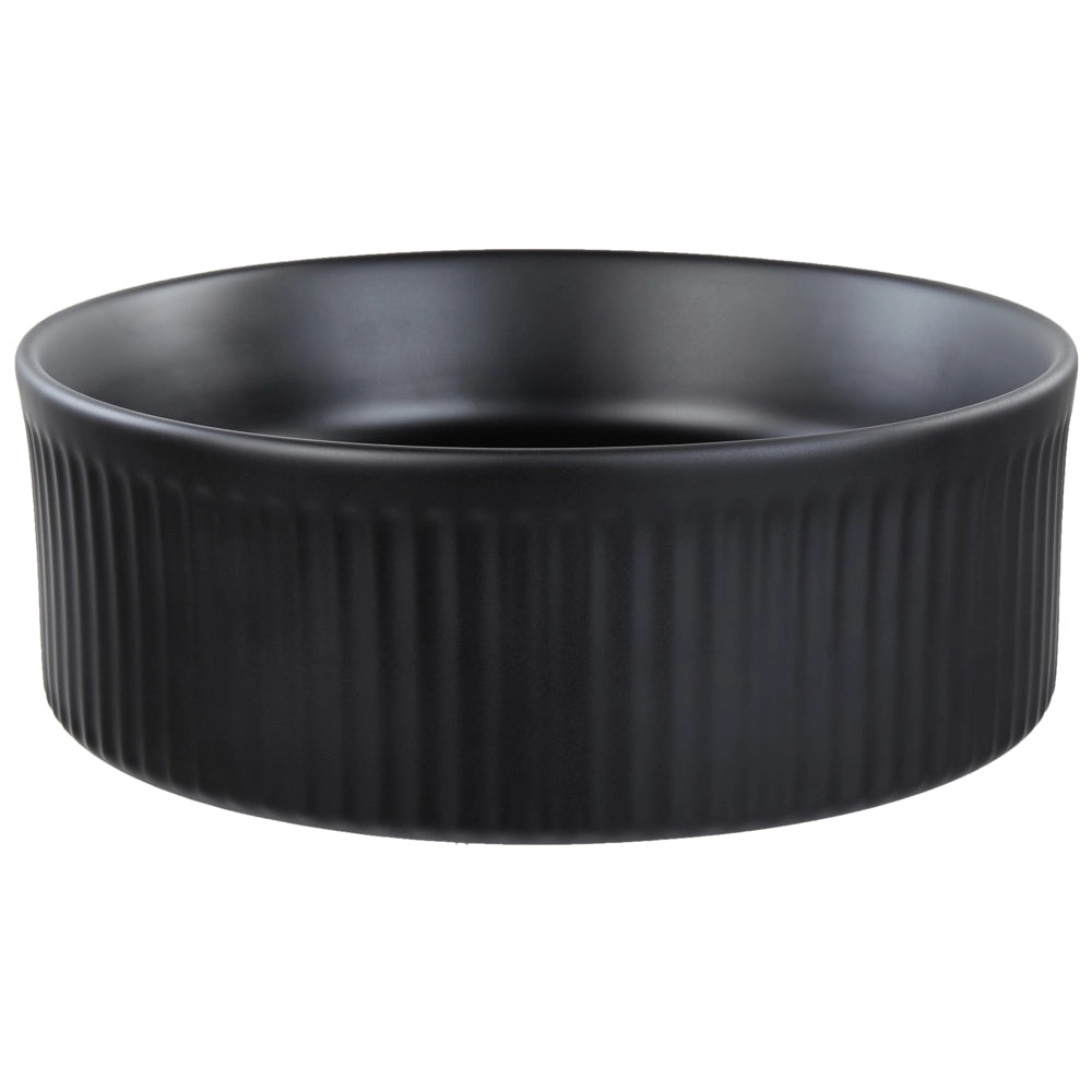 Lavandino da appoggio in ceramica nera ⌀ 37 cm opaco Lavandino da bagno rettangolare stile moderno