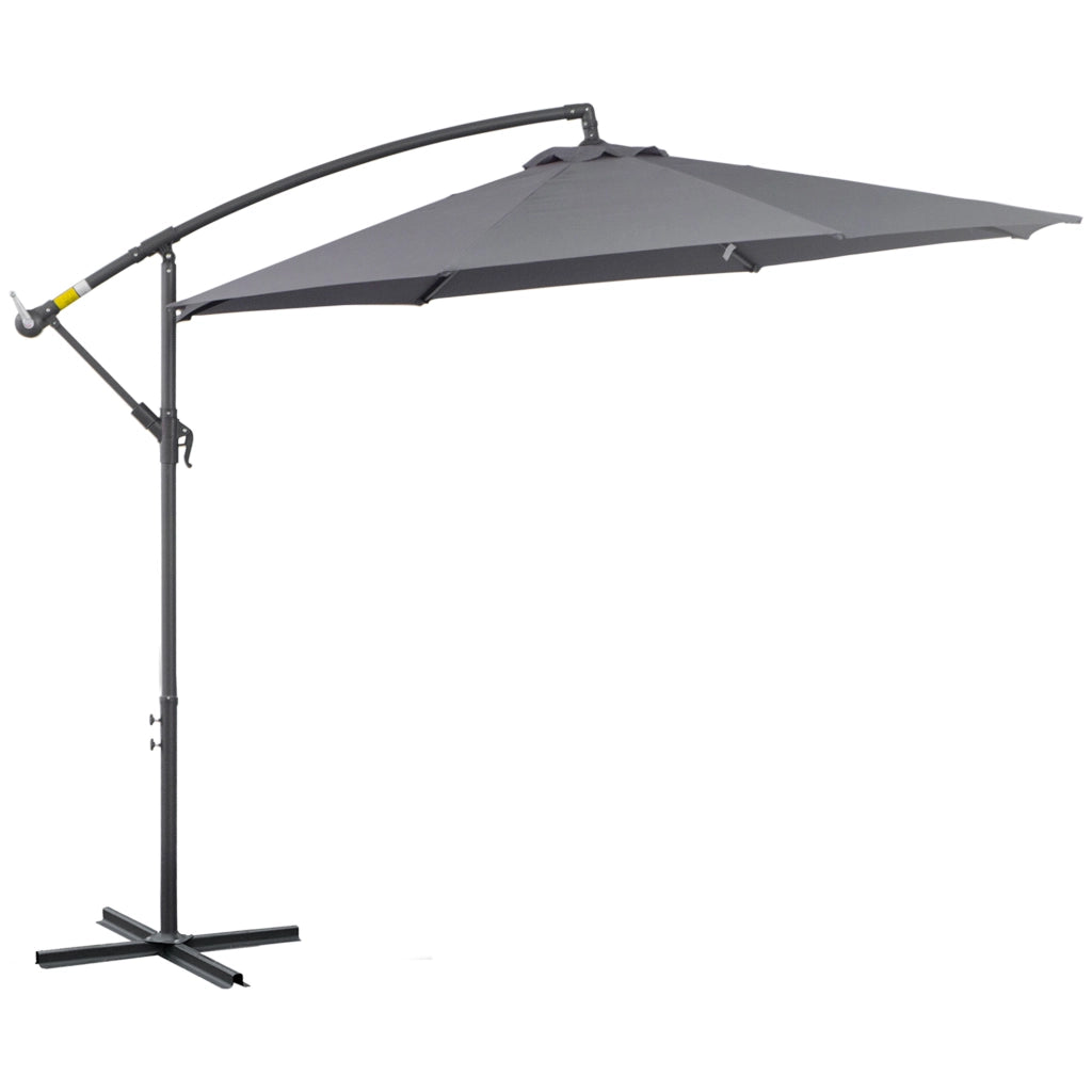 Parasole da giardino octogonale pieghevole ¨C zephmum ¨C grigio ?300x255H cm